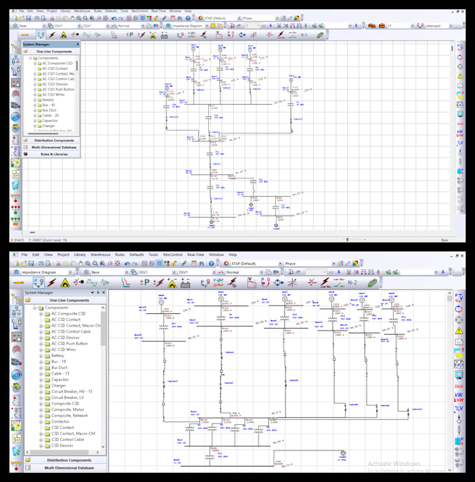 do power system design and simulations on etap