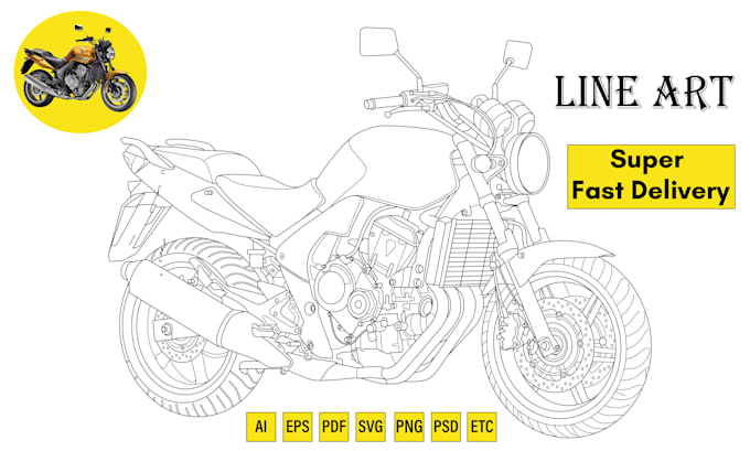 draw details line art illustration quickly