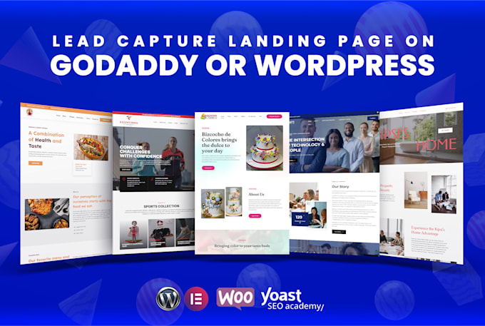 develop a lead capture landing page on godaddy or wordpress