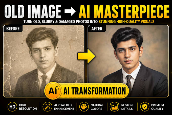 recreate, enhance and transform old images into stunning ai generated visuals