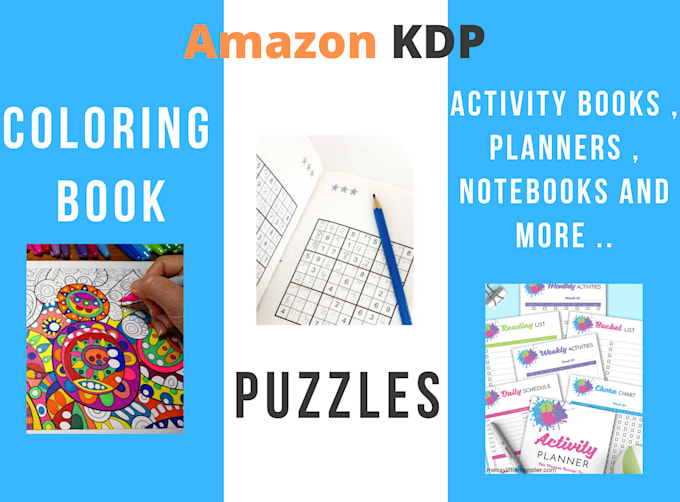 Design coloring book cover and interior pages for kdp amazon