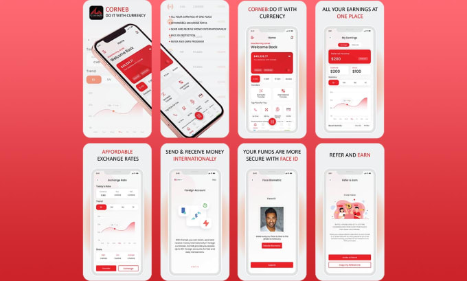 design app screenshots for app store or play store