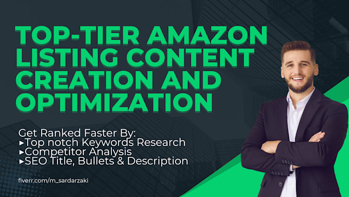write amazon product description and listing optimization with SEO