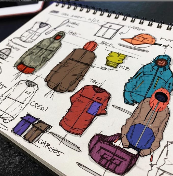 make fashion technical sketches and tech packs