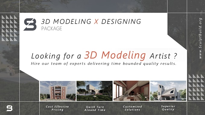 model detailed 3d for architecture and interior in sketchup, revit, rhino