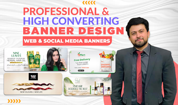 make a professional website banner, youtube banner or slider
