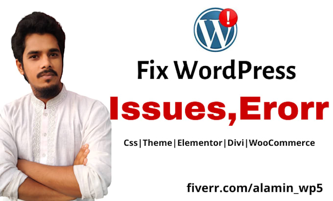 fix wordpress error, any wordpress issues fix in 5 hour
