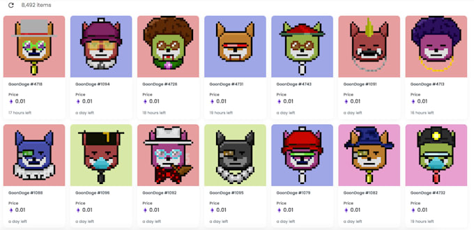 create pixel nft 10k collection ready to be made