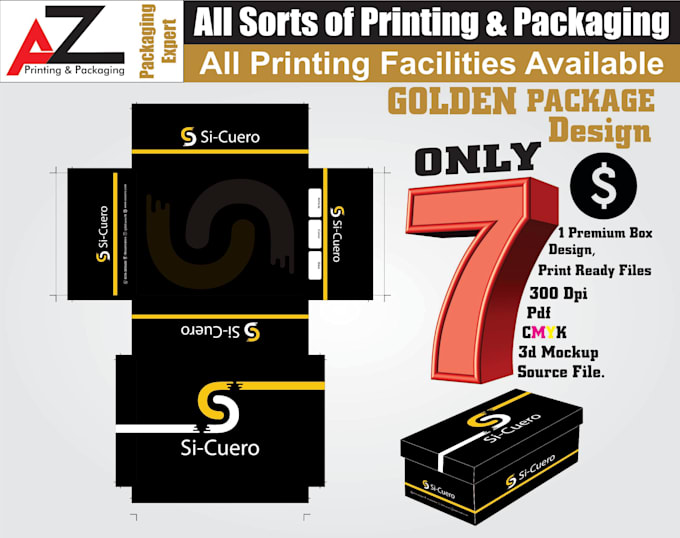 do shoes box ,  packaging , label design and printing