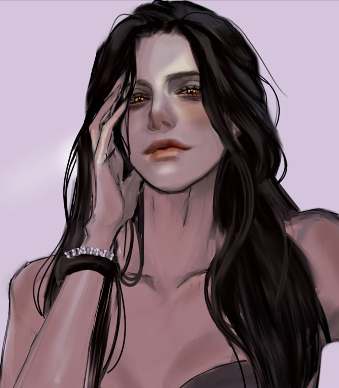 draw semi realistic portraits for you