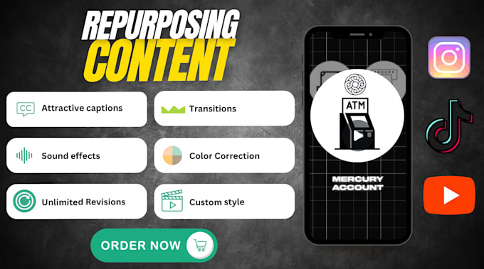 repurpose and edit content for just 20 dollars