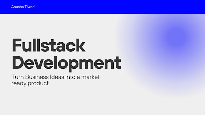 do full stack web development