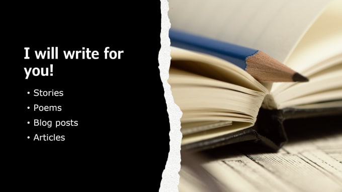 write a poem, short story, article, or blog post for you