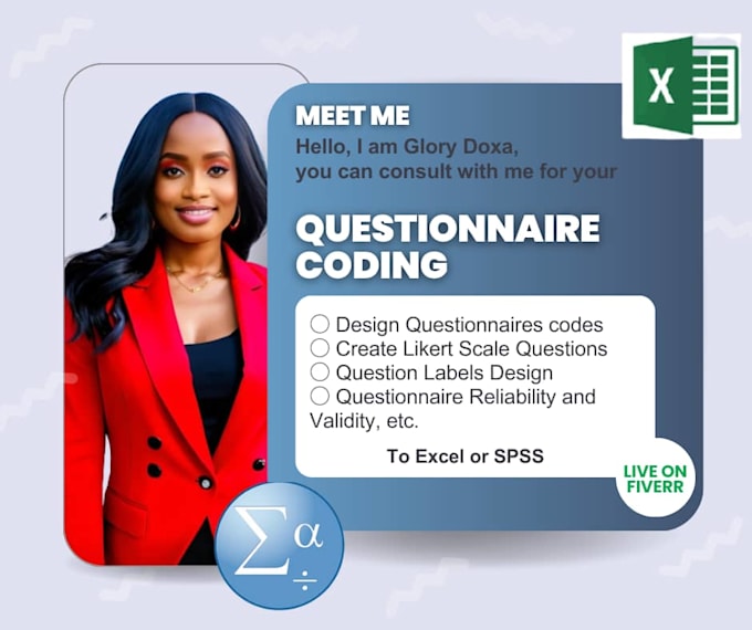 create valid surveys, do survey analysis, questionnaire coding in excel and spss