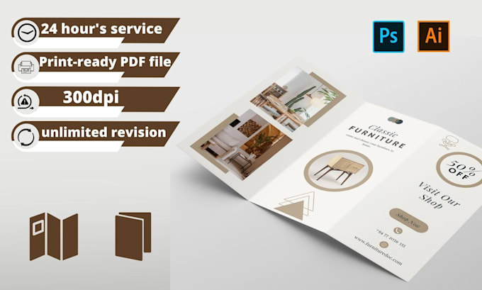 do a bifold, trifold brochure design
