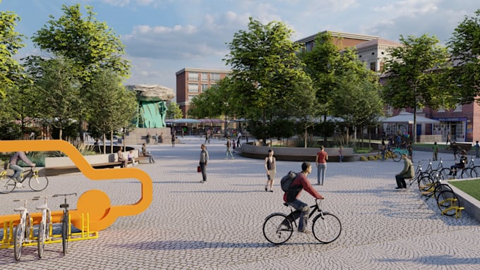 design and render urban park, public space and master plan