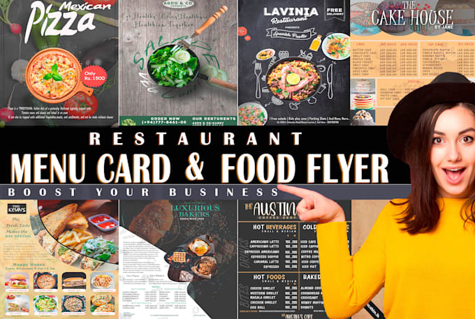 design modern and impressive restaurant menu card, food flyer and food poster