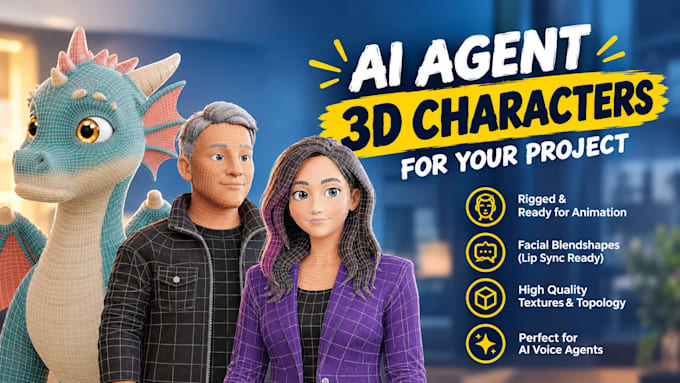 create 3d characters for ai agents with arkit blendshapes