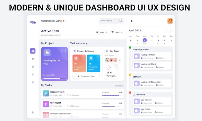 Create admin dashboard ui ux design, web app, landing page ui ux design ...