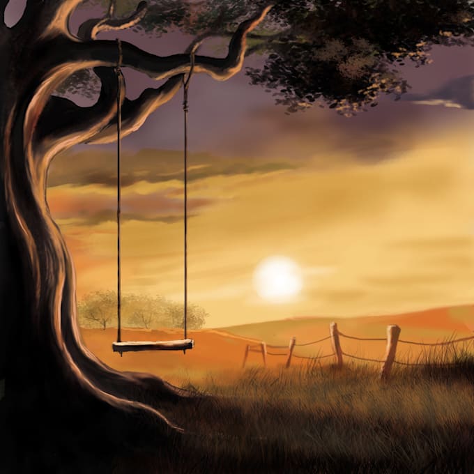 draw anime or background scenery,digital landscape for you