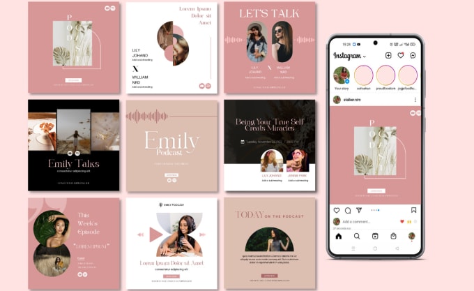 Design canva instagram template and post design for a beautiful feed by ...