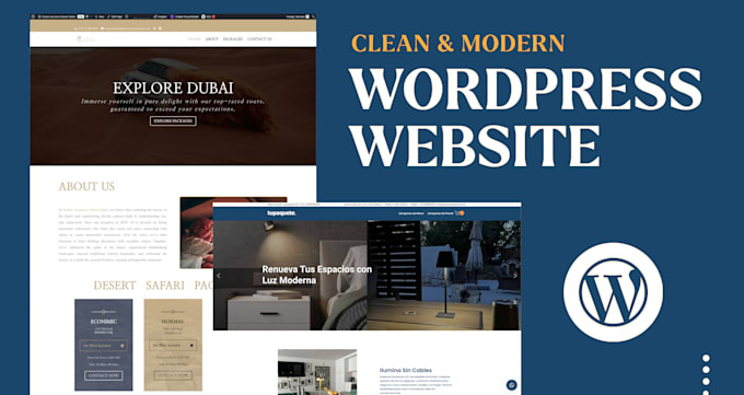design modern responsive wordpress website