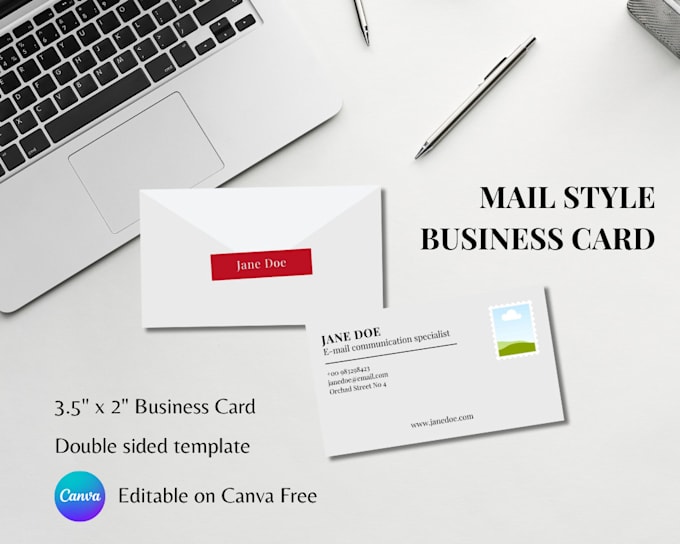 design outstanding thematic business card canva template