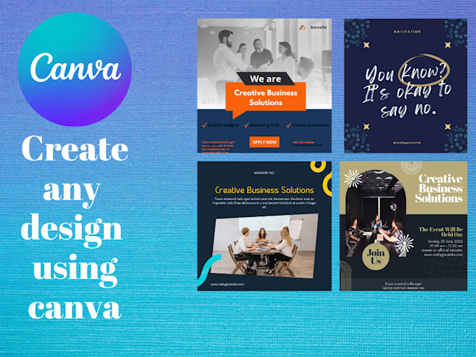 Create any design using canva by Alizavishal Fiverr