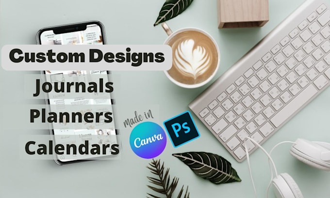 design custom planner, journal, notebook or calendar