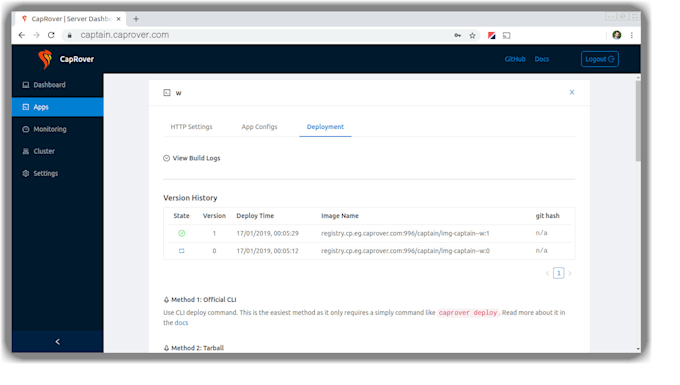 install caprover on your vps