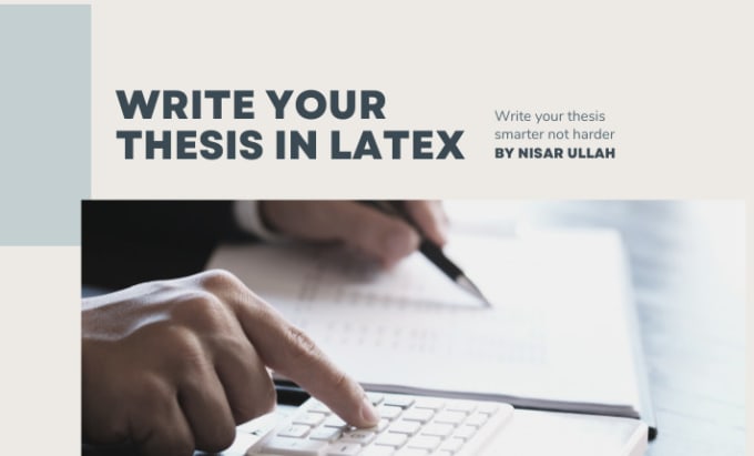 create a thesis in latex