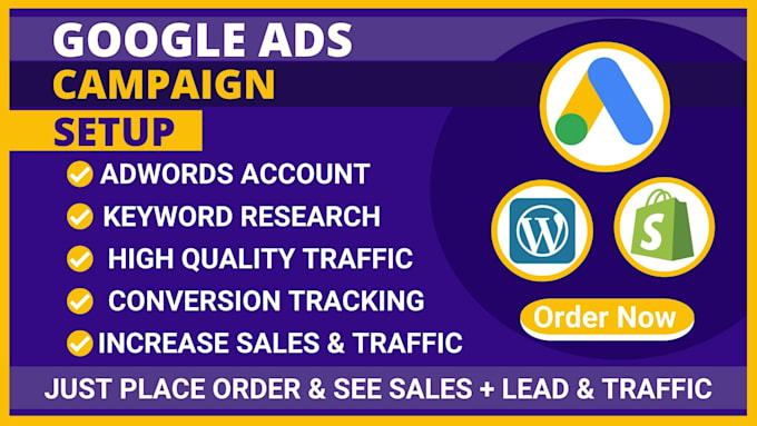 setup and manage google adwords PPC ads campaign