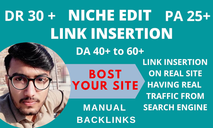 do link insertion , niche edit on quality traffic sites , SEO backlinks