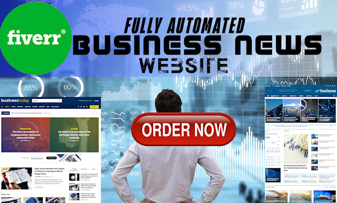 create an automated business news website, autoblog for passive income
