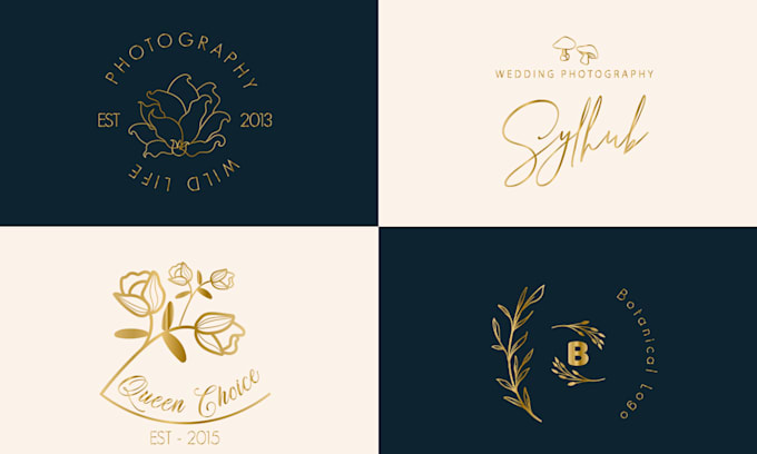 create a modern minimalist hand drawn botanical  boho floral line art logo