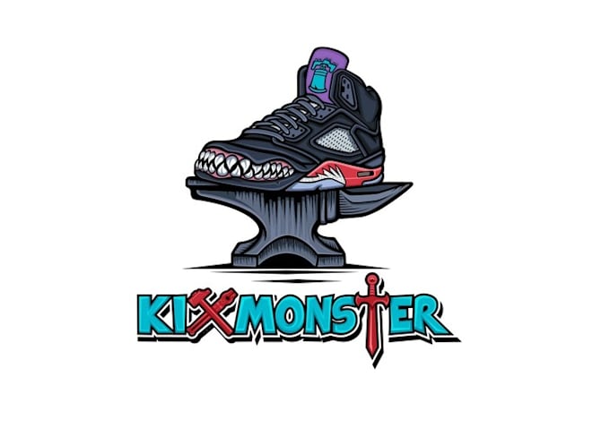 design awesome sneaker fashion logo