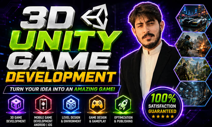 create a unity 3d mobile game as a professional game developer