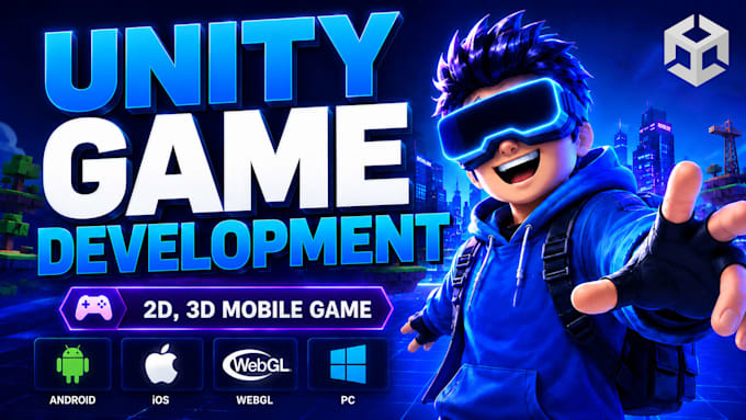 do 2d,3d mobile game development as unity game developer