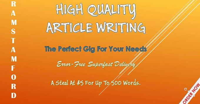 write an article on any provided topic
