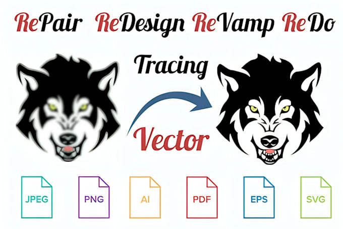 refine, edit, fix or enhance your logo into a perfect vector