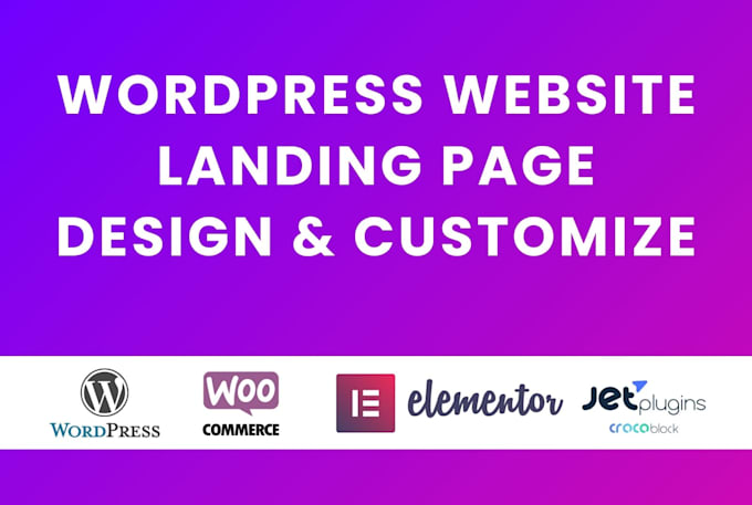 design redesign wordpress elementor website, blog site