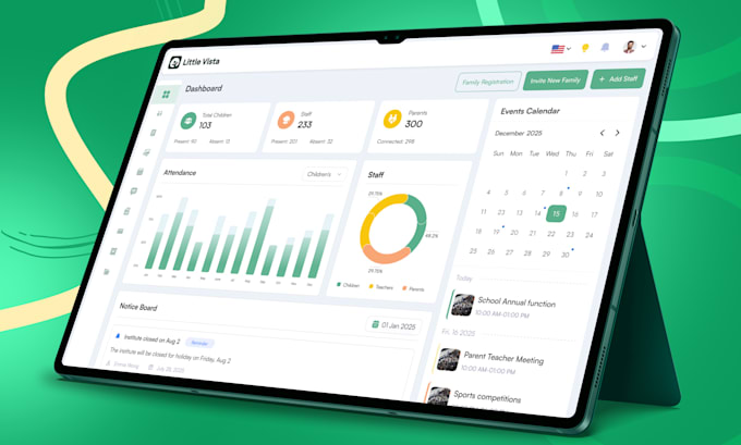 design a modern saas dashboard UI UX in figma