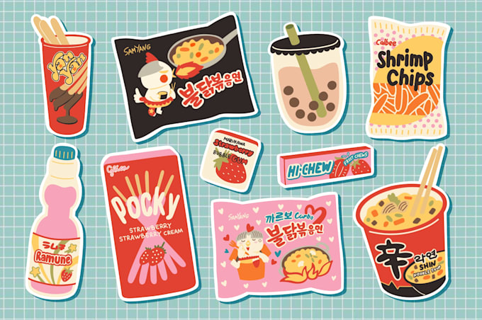 create cute sticker design, minimalistic illustration