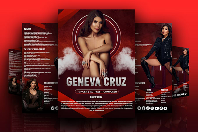 design electronic press kit, epk, media kit, one sheet