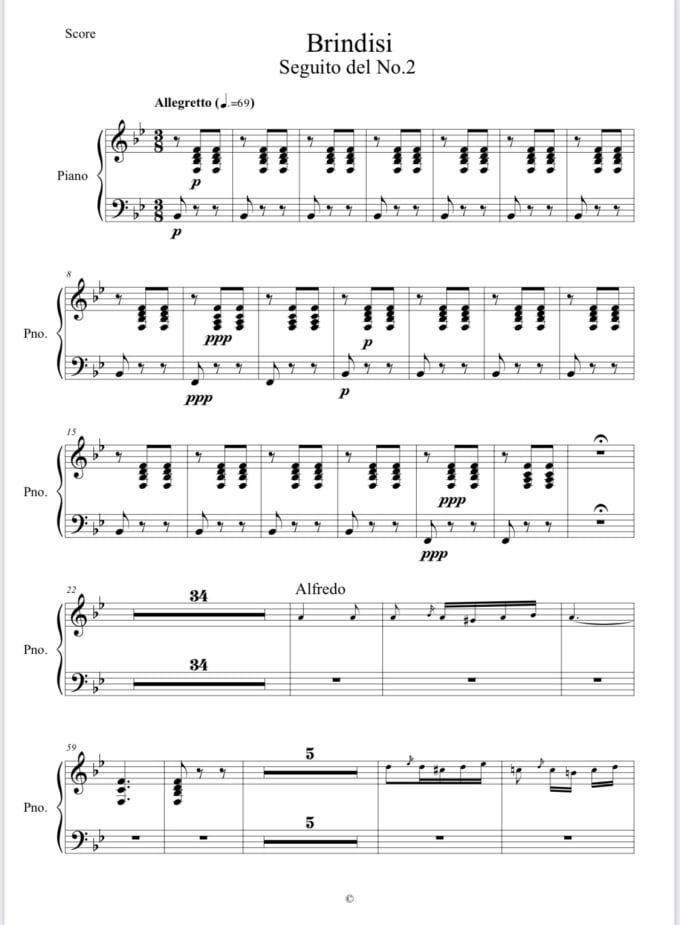 Transcribe any song into sheet music for piano and more by Yerincho125 |  Fiverr