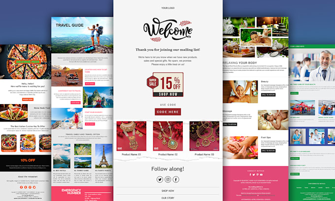 design a editable mailchimp template