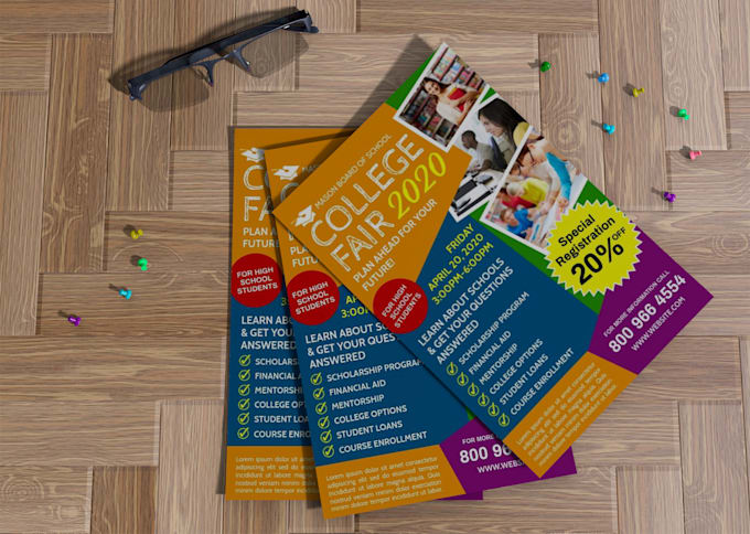 design education, school, summer camp, holiday, kids flyer poster