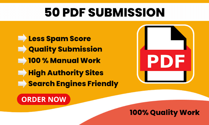 provide 60 PDF submissions through high authority sites