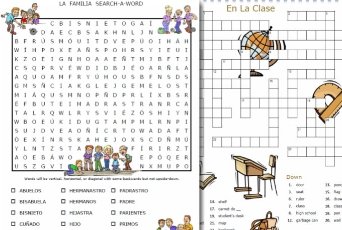 create fun spanish worksheets for your class by franlafferty fiverr
