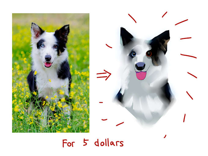 Draw your pet portrait by Mel1330 | Fiverr